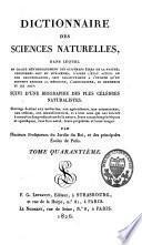 Dictionnaire des sciences naturelles