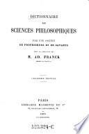 Dictionnaire des sciences philosophiques