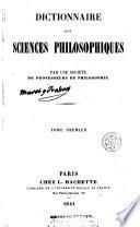 Dictionnaire Des Sciences Philosophiques