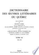 Dictionnaire des œuvres littéraires du Québec