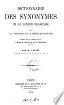 Dictionnaire des synonymes de la langue française