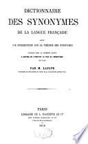 Dictionnaire des synonymes de la langue française