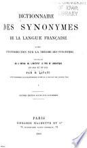 Dictionnaire des synonymes de la langue francaise