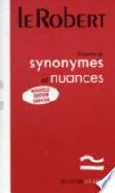 Dictionnaire des synonymes et nuances