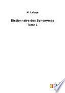 Dictionnaire des Synonymes