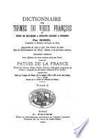 Dictionnaire des termes du vieux françois