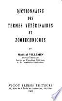 Dictionnaire des termes vétérinaires et zootechniques