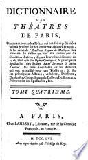 Dictionnaire des théâtres de Paris