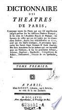 Dictionnaire des théâtres de Paris ...