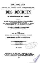 Dictionnaire dogmatique, moral, historique, canonique, liturgique et disciplinaire