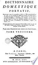 Dictionnaire domestique portatif