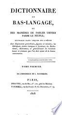 Dictionnaire du bas-langage