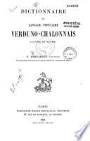 Dictionnaire du langage populaire verduno-chalonnais (Saône-et-Loire)