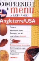 Dictionnaire du menu pour le touriste, Angleterre/USA
