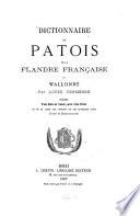 Dictionnaire du patois de la Flandre française ou wallonne
