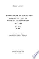 Dictionnaire du Salon d'automne: F-ME