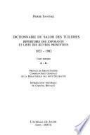 Dictionnaire du Salon des Tuileries (1923-1962)
