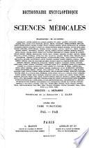 Dictionnaire encyclopédique des sciences médicales