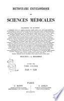 Dictionnaire Encyclopedique des Sciences Medicales