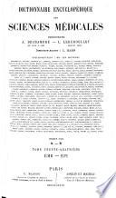 Dictionnaire encyclopédique des sciences médicales