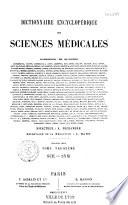 Dictionnaire encyclopédique des Sciences Médicales