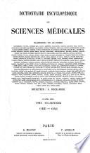 Dictionnaire encyclopédique des sciences médicales