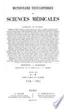 Dictionnaire encyclopédique des sciences médicales