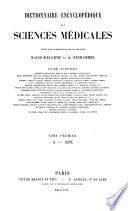 Dictionnaire encyclopédique des sciences médicales