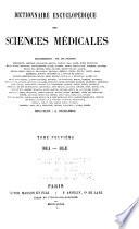 Dictionnaire encyclopédique des sciences médicales