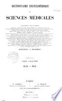 Dictionnaire encyclopédique des Sciences Médicales