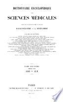 Dictionnaire encyclopédique des sciences médicales