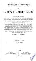 Dictionnaire encyclopédique des sciences médicales