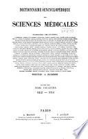 Dictionnaire encyclopédique des sciences médicales
