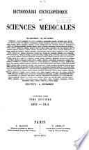 Dictionnaire encyclopédique des sciences médicales