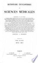 Dictionnaire encyclopédique des sciences médicales