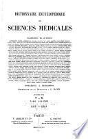 Dictionnaire encyclopédique des sciences médicales