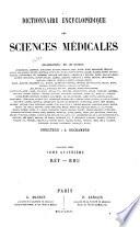 Dictionnaire encyclopédique des sciences médicales