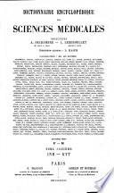 Dictionnaire encyclopédique des sciences médicales
