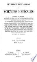 Dictionnaire encyclopédique des sciences médicales