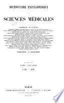 Dictionnaire encyclopédique des sciences médicales