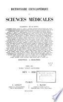 Dictionnaire encyclopédique des sciences médicales