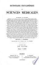 Dictionnaire encyclopédique des sciences médicales