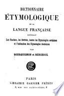 Dictionnaire étymologique de la langue française