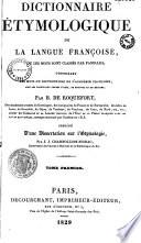 Dictionnaire étymologique de la langue françoise