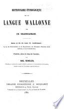 Dictionnaire étymologique de la langue wallonne