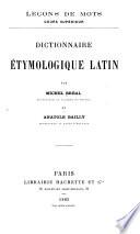 Dictionnaire étymologique latin