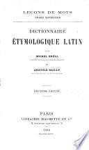 Dictionnaire etymologique latin