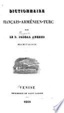 Dictionnaire français-arménien-turc