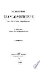 Dictionnaire français-berbère (dialecte des Beni-Snoûs)