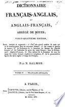 Dictionnaire française-anglais, et anglais-français